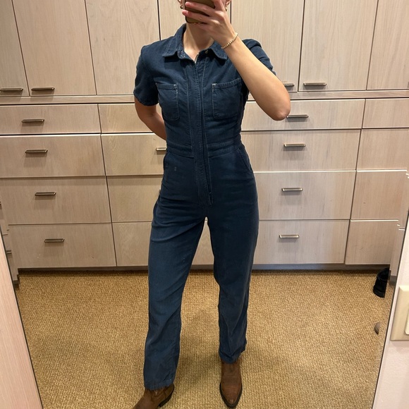 BDG Pants - Navy corduroy utility suit